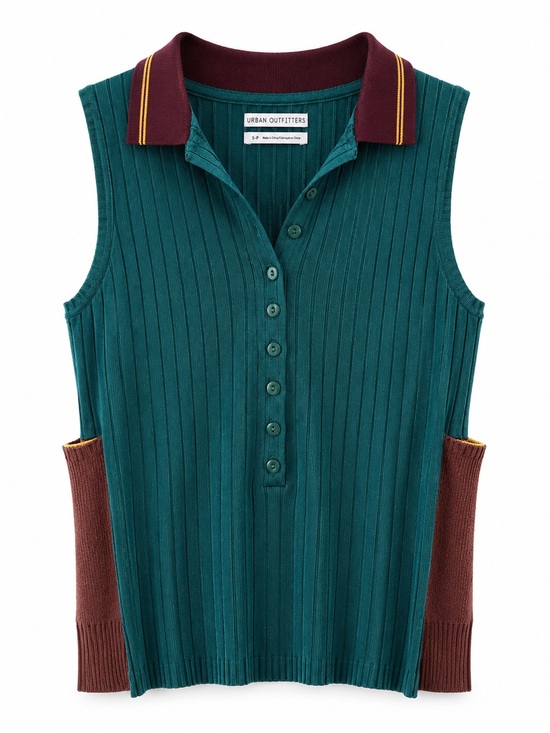 Urban Outfitters Tops - Urban Outfitters Retro Floral Knit Sweater Vest | Sleeveless Polo Top | Size S